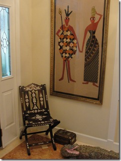 Mamoud's first piece, (hanging) a gift for his mother