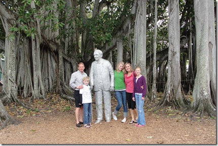 Us with Tom in front of the biggest Banyan tree in the country.